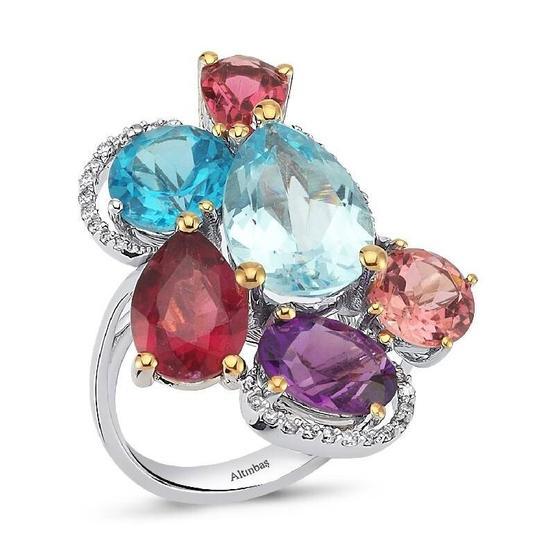 Altınbaş P265957 Pırlanta Topaz Taşlı Yüzük