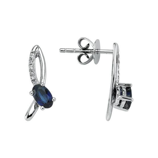 Altınbaş P330017 Pırlanta Safir Kadın Küpe Pırlanta Küpe Fiyatı