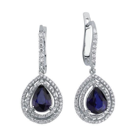 Altınbaş P426952 Pırlanta Safir Küpe