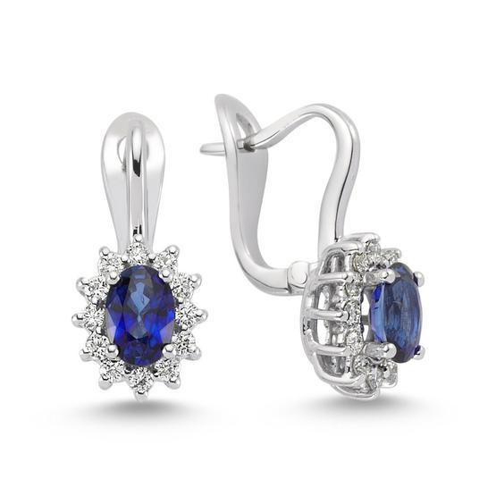 Altınbaş P426952 Pırlanta Safir Küpe Renkli Taşlı Küpe Fiyatı