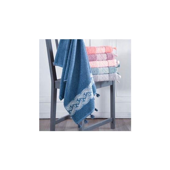 Altınbaşak 70x140cm Mor Elizya Jakarlı Havlu
