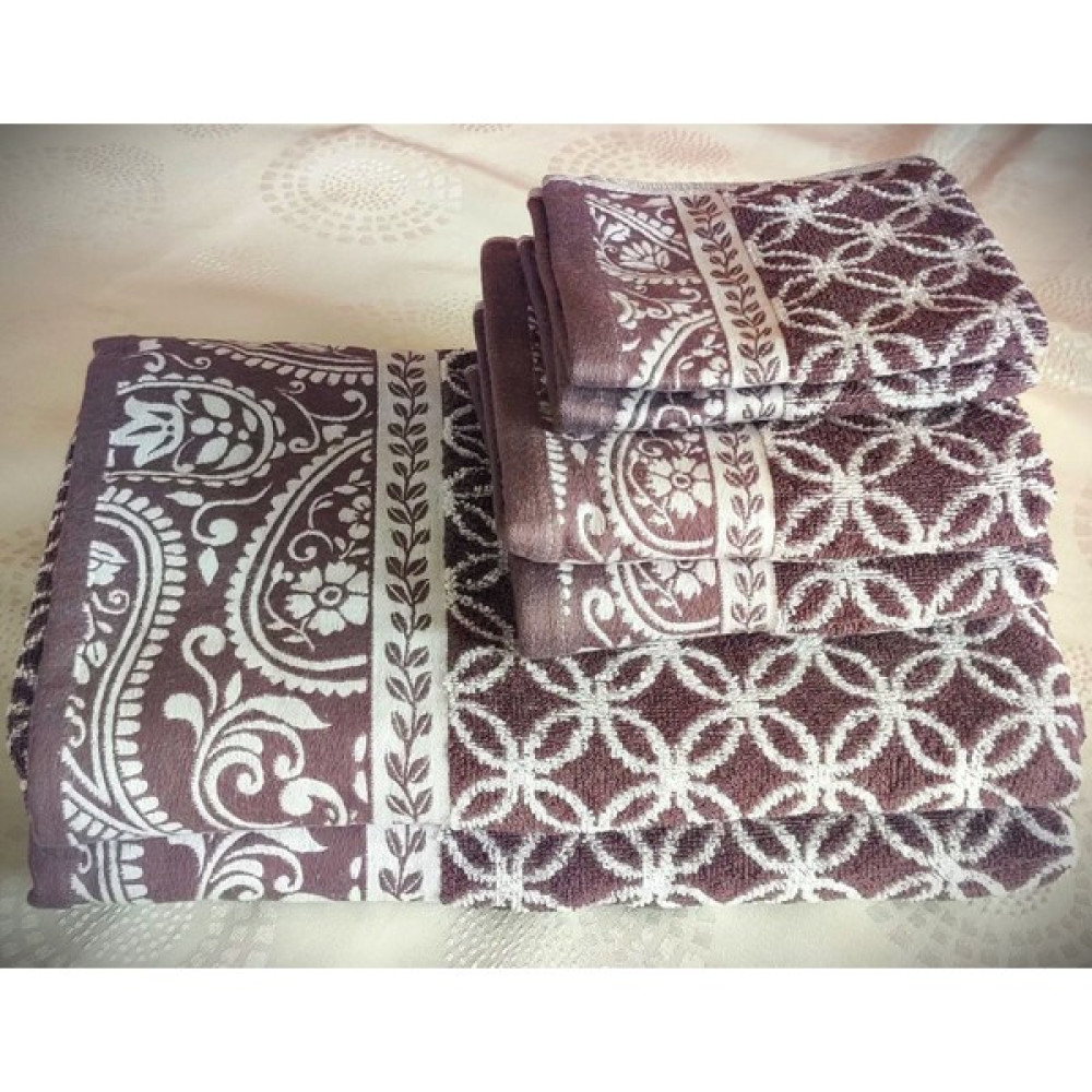 Altınbaşak Hediyelik, Çeyizlik , Ihraç Fazlası Özel Üretim Bukle Cotton Banyo-Mutfak Havlu Seti (6'lı Set) - Mürdüm - 70 x 140 cm Banyo Havlusu Fiyatı