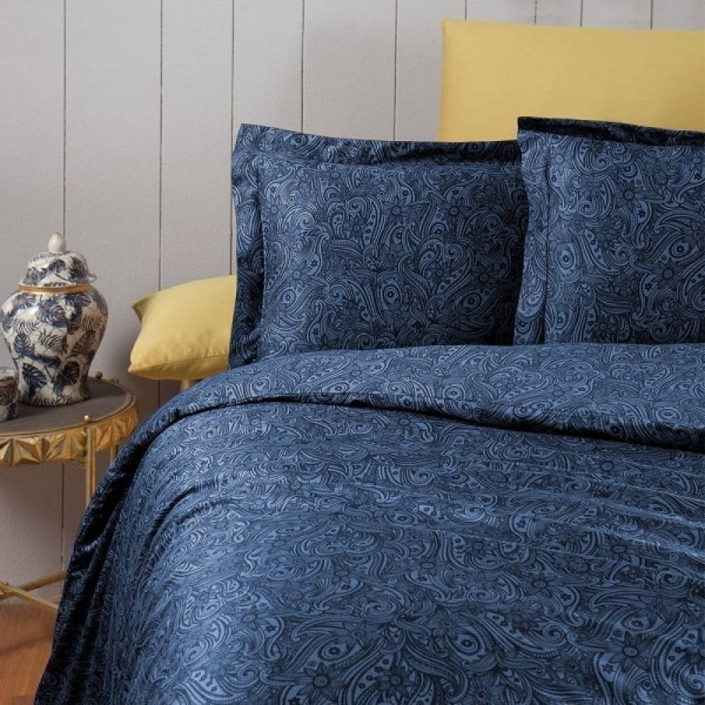 Altınbaşak Home Collection Mithra Çift Kişilik Pamuk Saten Nevresim Takımı - 200 x 220 cm - Lacivert Nevresim Takımı Fiyatı