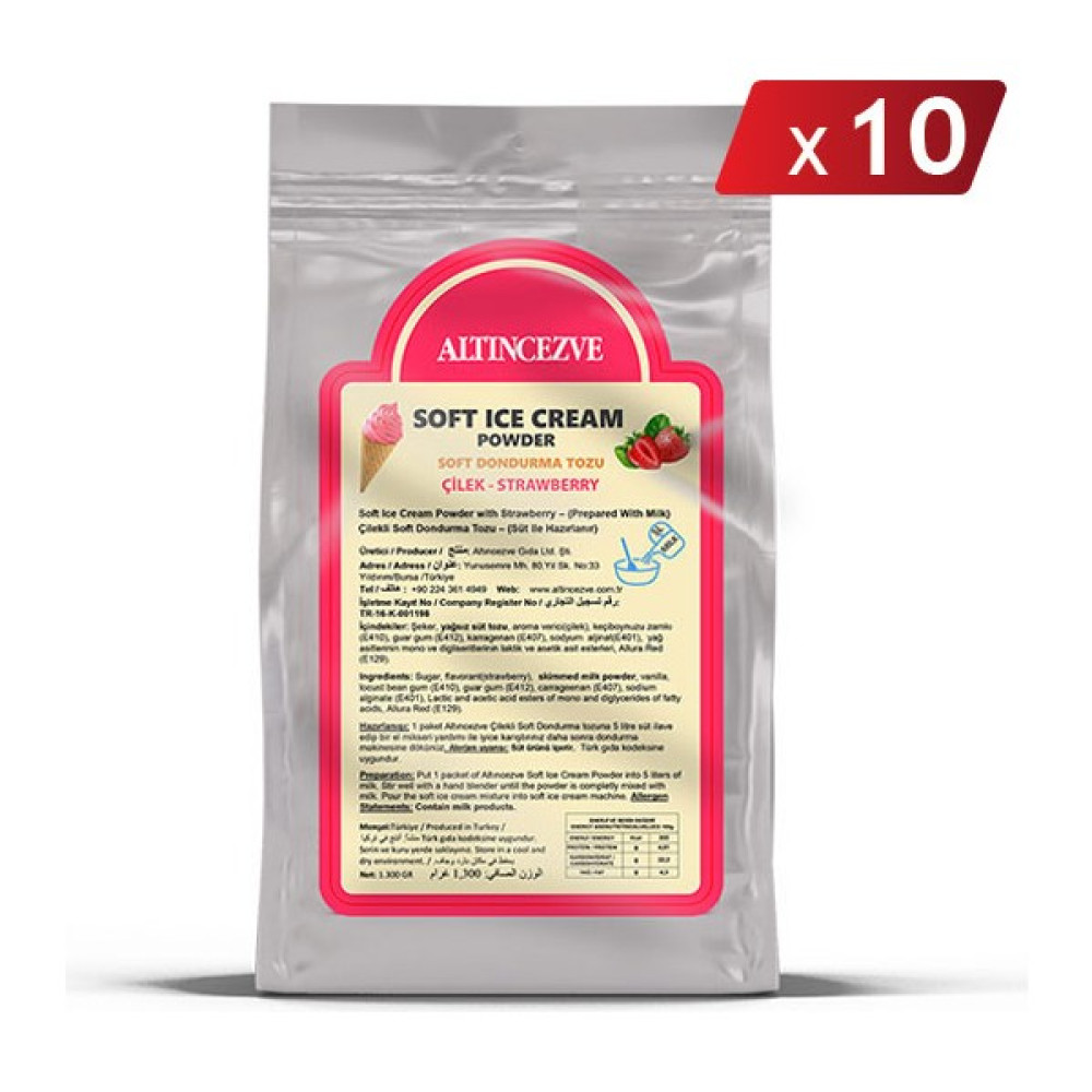 Altıncezve Soft Dondurma Tozu Çilekli 1.300 gr x 10 Adet Oto Boyaları Fiyatı