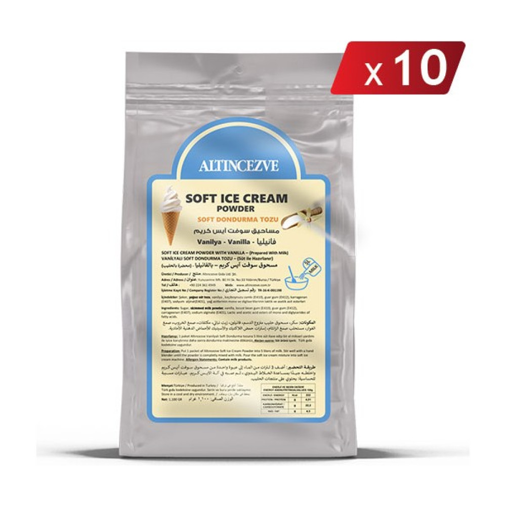 Altıncezve Soft Dondurma Tozu Vanilyalı 1.300 gr x 10 Adet - 5l (Süt) Oto Boyaları Fiyatı
