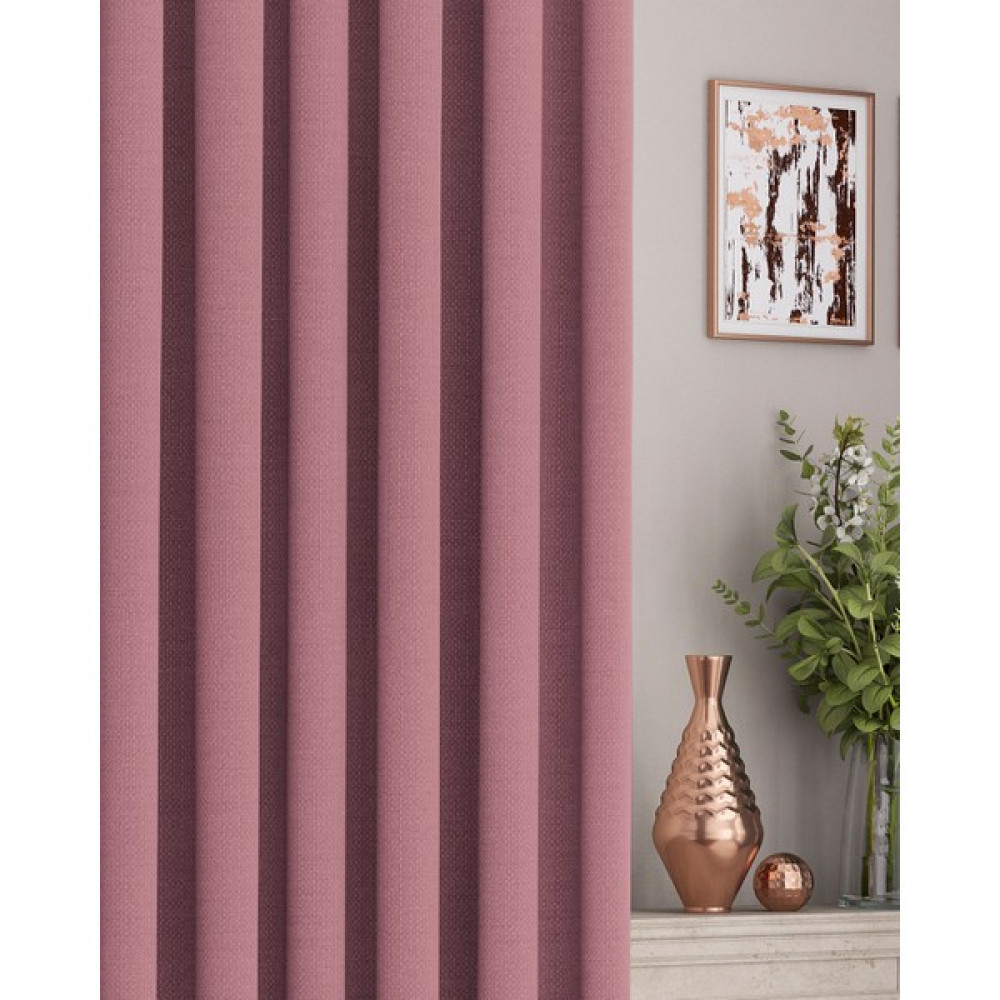 Altındaş Tekstil Modern Keten Fon Perde Tek Kanat Pembe Kt-23 - 60 x 250 cm Fon Perde Fiyatı