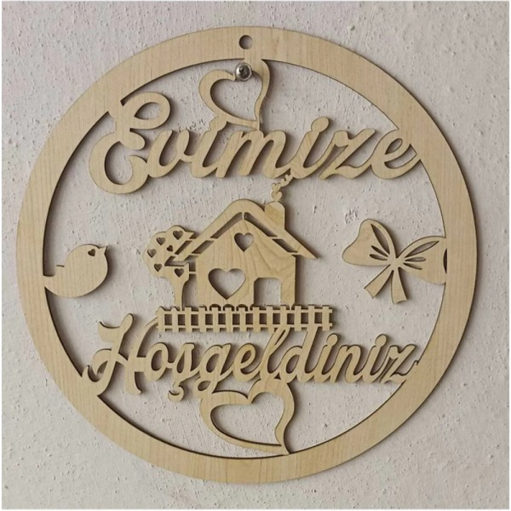 Altınel Lazer Cnc Hoşgeldiniz Kapı Süsü Bebek Kapı Süsü Fiyatı