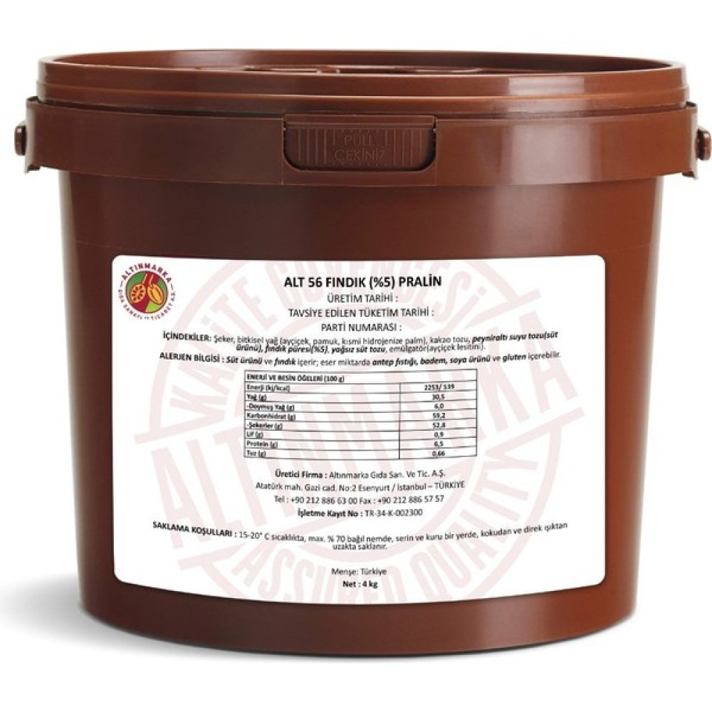 Altınmarka Pralin %5 Fındıklı 4 kg Diğer Fiyatı