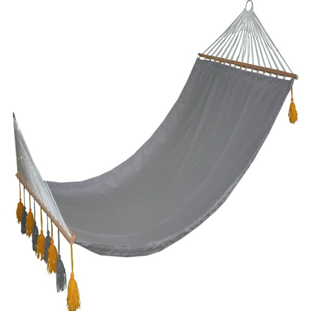 Altınoluk Hamak Altınoluk Bez Hamak Tek Kişilik Renkli Püsküllü 100X300CM - Gri Hamak Fiyatı