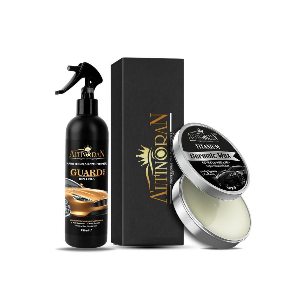 Altınoran Altın Oran Titanium Seramik Katkılı Wax Krem Cila 100 + Guard Auto Hızlı Cila 250 ML Oto Bakım & Temizlik Ürünleri Fiyatı