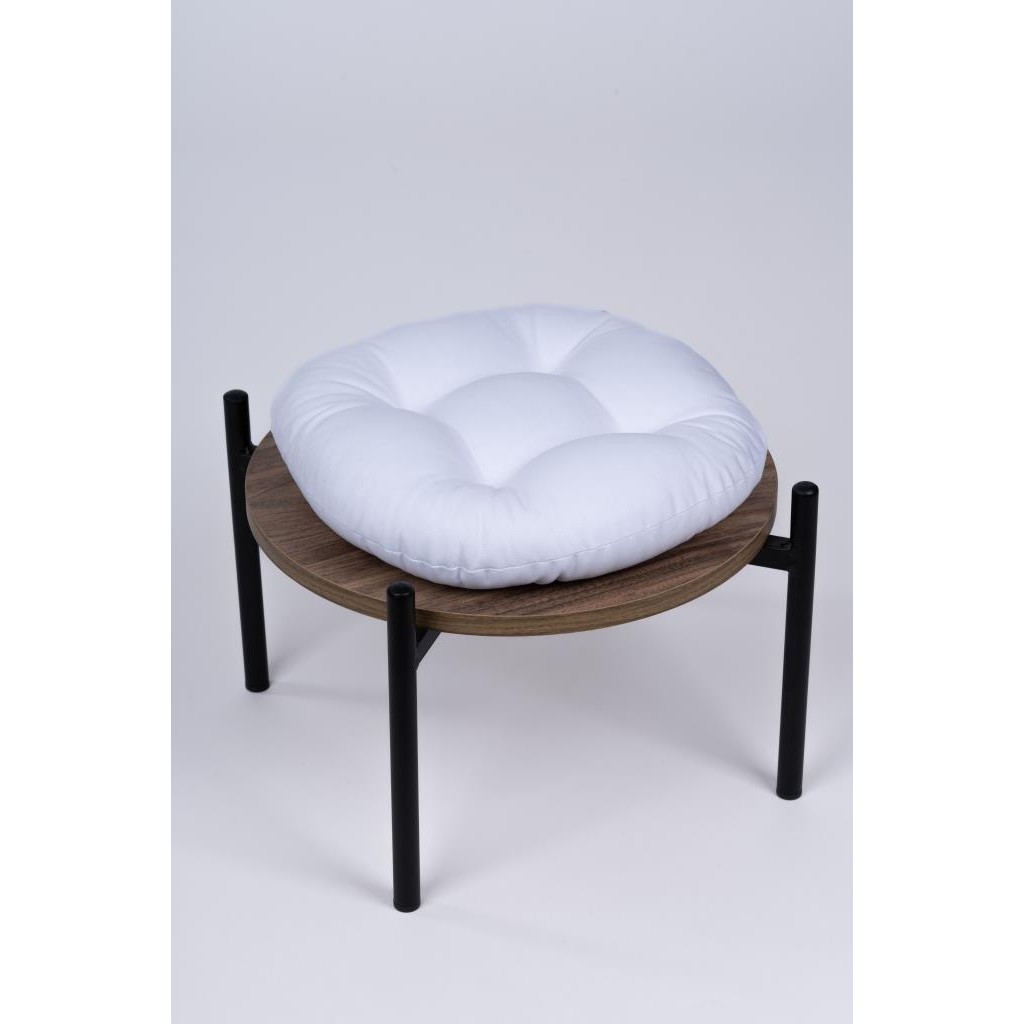 Altınpamuk Defne Yuvarlak Sandalye-Tabure Minderi 37 cm Beyaz - 37 x 37 cm Standart Sandalye Fiyatı