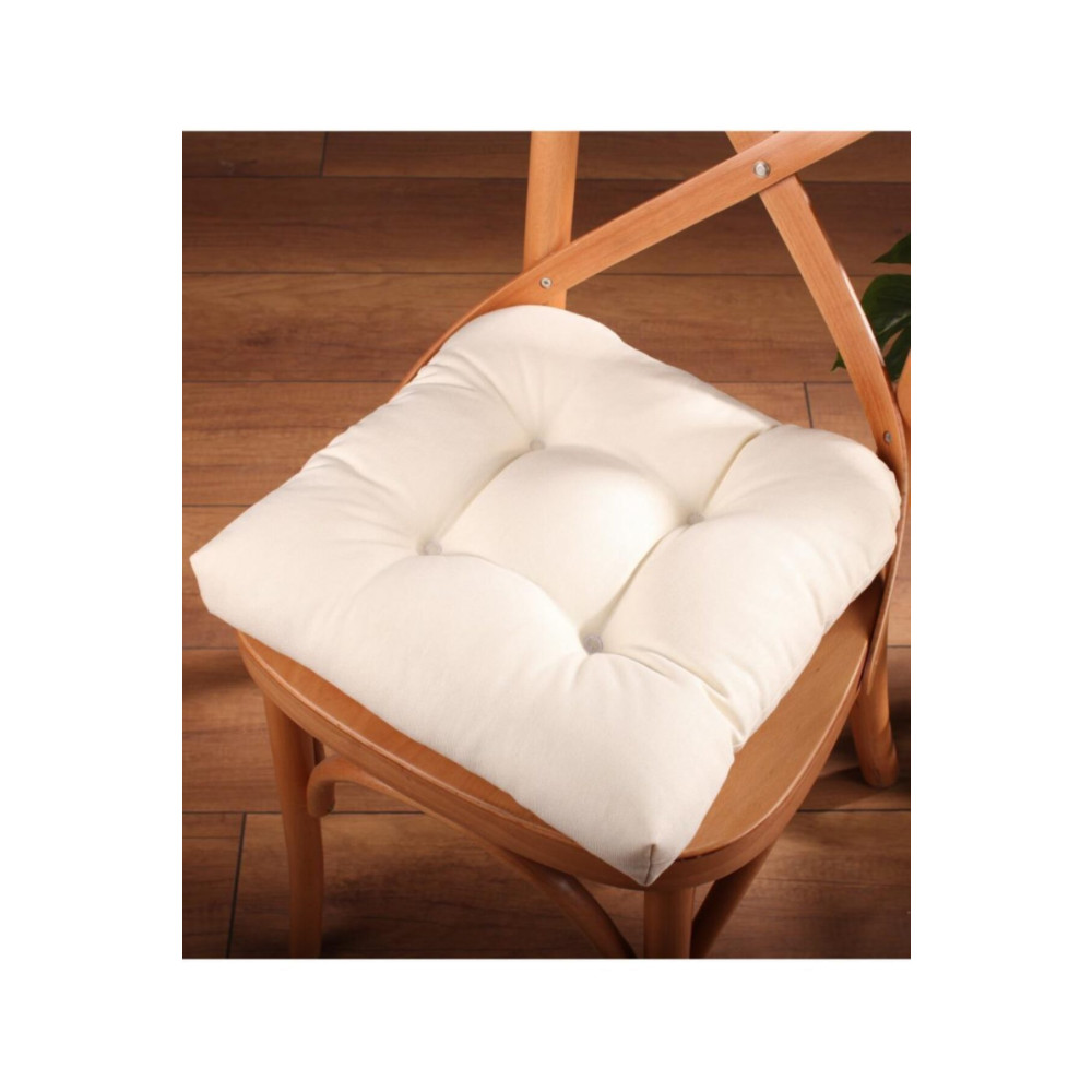 ALTINPAMUK Gold Pofidik Krem Sandalye Minderi Özel Dikişli Bağcıklı 40x40cm Koltuk & Kanepe Örtüsü Fiyatı