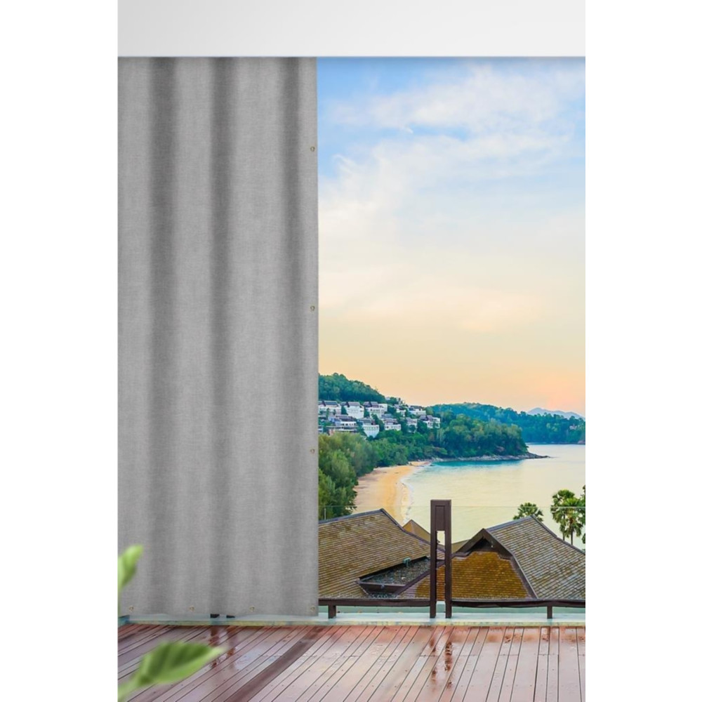 ALTINPAMUK Her Ölçüde Enxboy Seçenekli Kuşgözlü Balkon Perdesi-balkon Brandası Düz Gri 300 x 260 Beden Fon Perde Fiyatı
