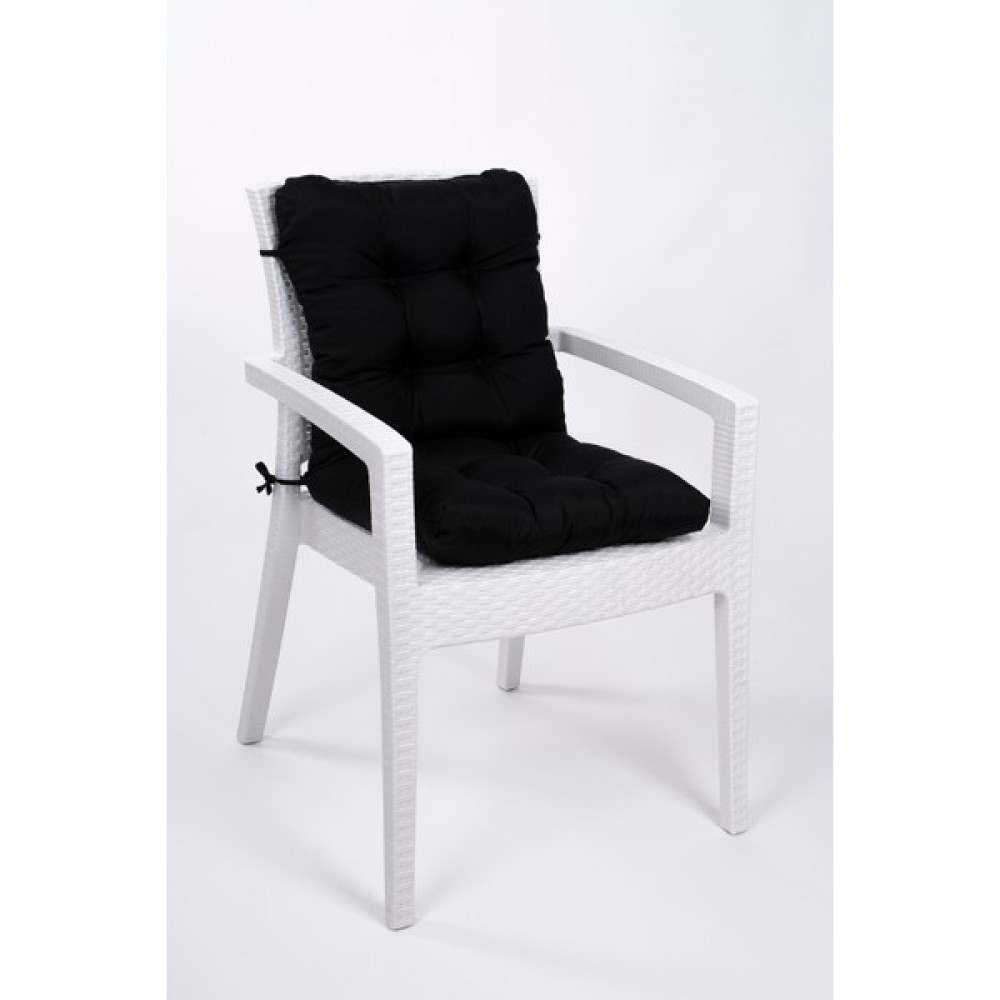 Altınpamuk Neva Pofidik Siyah Arkalıklı Sandalye Minderi Özel Dikişli Bağcıklı 44X94 cm - 44 x 94 cm Salon & Oturma Odası Tekstili Fiyatı