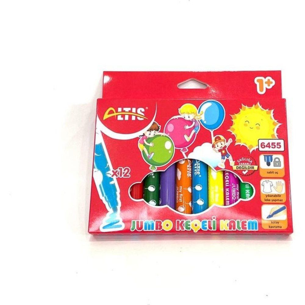 Altıs 12'li Jumbo Keçeli Kalem Seti Keçe Uçlu Kalem Fiyatı