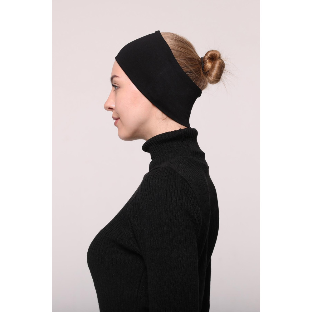 Altobeh Kadın Penye Dikişsiz Tesettür Bandana Bone Spor Saç Bandı-siyah Tesettür Giyim Fiyatı