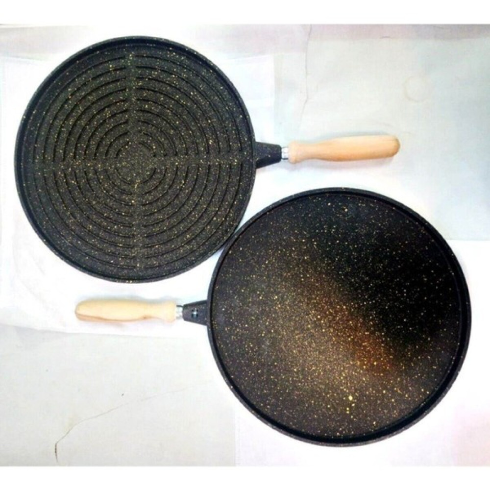 Altunay Hamarat Çift Taraflı Granit Kaplı 34 cm Döküm Gözleme - Grill Tava Tavalar Fiyatı