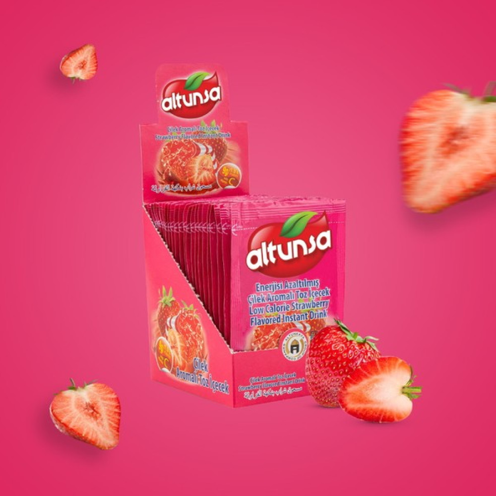 Altunsa Çilek Aromalı Soğuk Toz İçecek 9 gr X 24 Adet İçecek Fiyatı