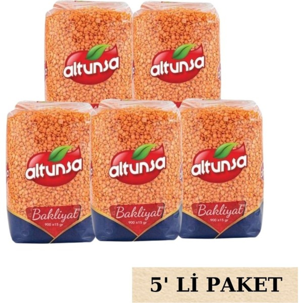 Altunsa Kırmızı Mercimek Yerli 5 x 900 g - 900 gr Oto Boyaları Fiyatı
