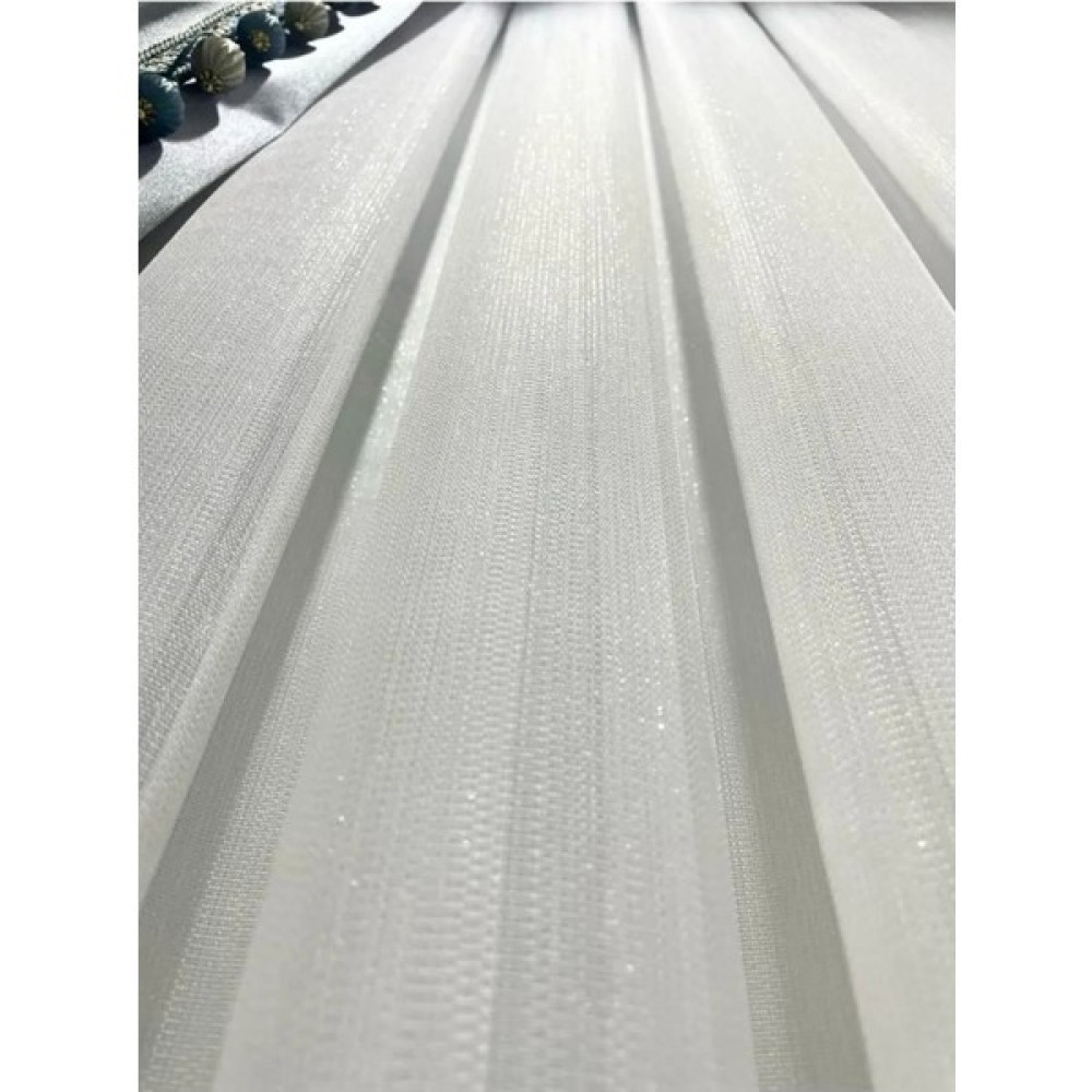 Altuntaş Tasarım Armür Tül Vakko Simli Bambu Tül Perde 1x3 Sık Pile - 150 x 240 cm - Beyaz Tül Perde Fiyatı