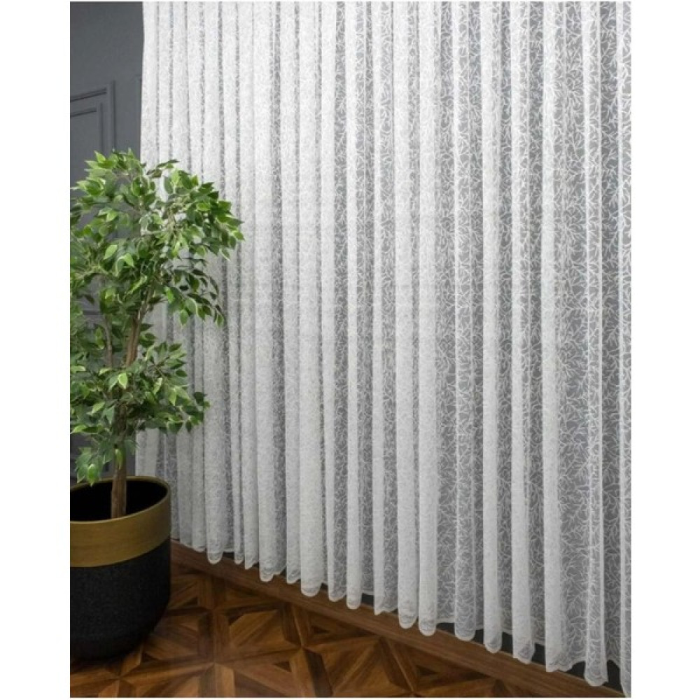 Altuntaş Tasarım Jakar Örme Pati Ütü Istemez Kırışma Yapmaz Tül Perde 1x2 Seyrek Pile - 150 x 240 cm - Beyaz Tül Perde Fiyatı
