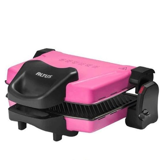 Altus 758 M 1800 W 4 Adet Pişirme Kapasiteli Teflon Çıkarılabilir Plakalı Izgara ve Tost Makinesi Pembe