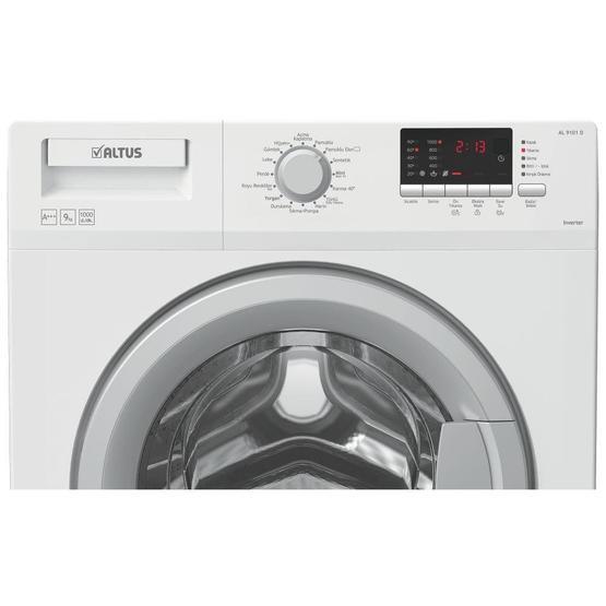 Altus AL 9101 D A +++ Sınıfı 9 Kg Yıkama 1000 Devir Çamaşır Makinesi Gri