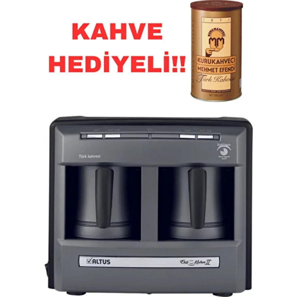 Altus Ikili Türk Kahve Makinesi Gri Türk Kahvesi Hediyeli Kahve Makineleri Fiyatı