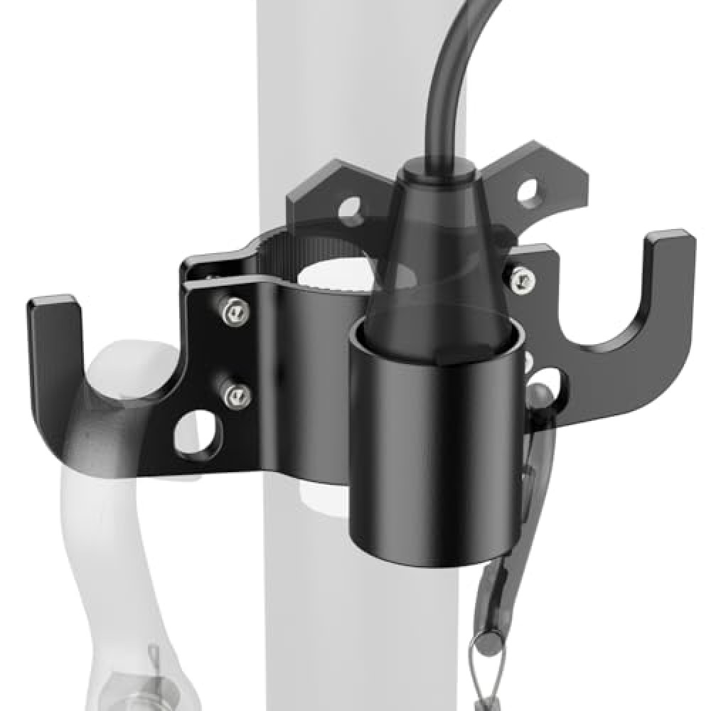 Aluminum Trailer Towing Chain Organizer & 7-Way Plug Holder- Heavy Duty RV Tongue Jack Accessory