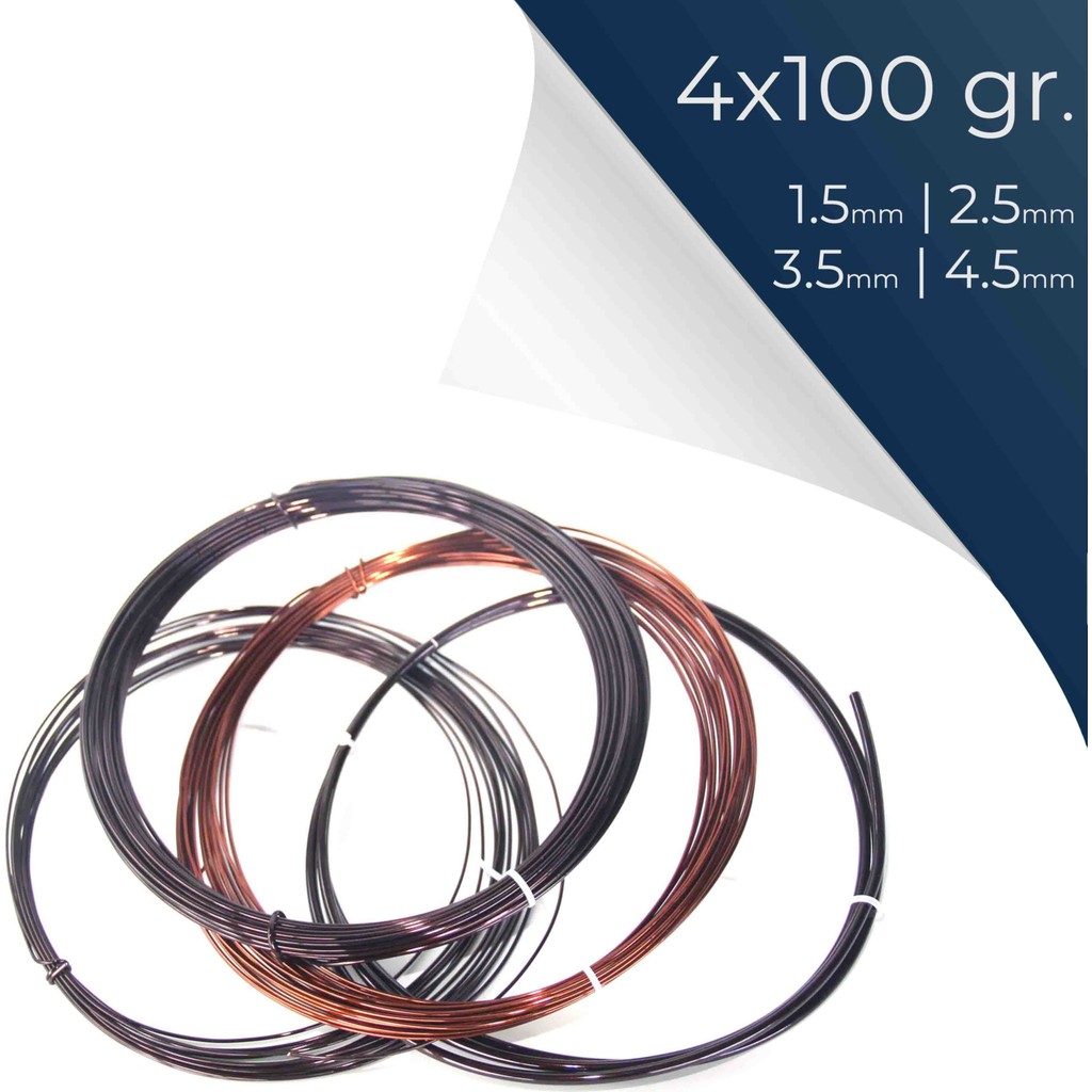 Alüminyum Bonsai Teli 4'lü Paket - 1.5+2.5+3.5+4.5 mm (4x100 gr) Diğer Fiyatı