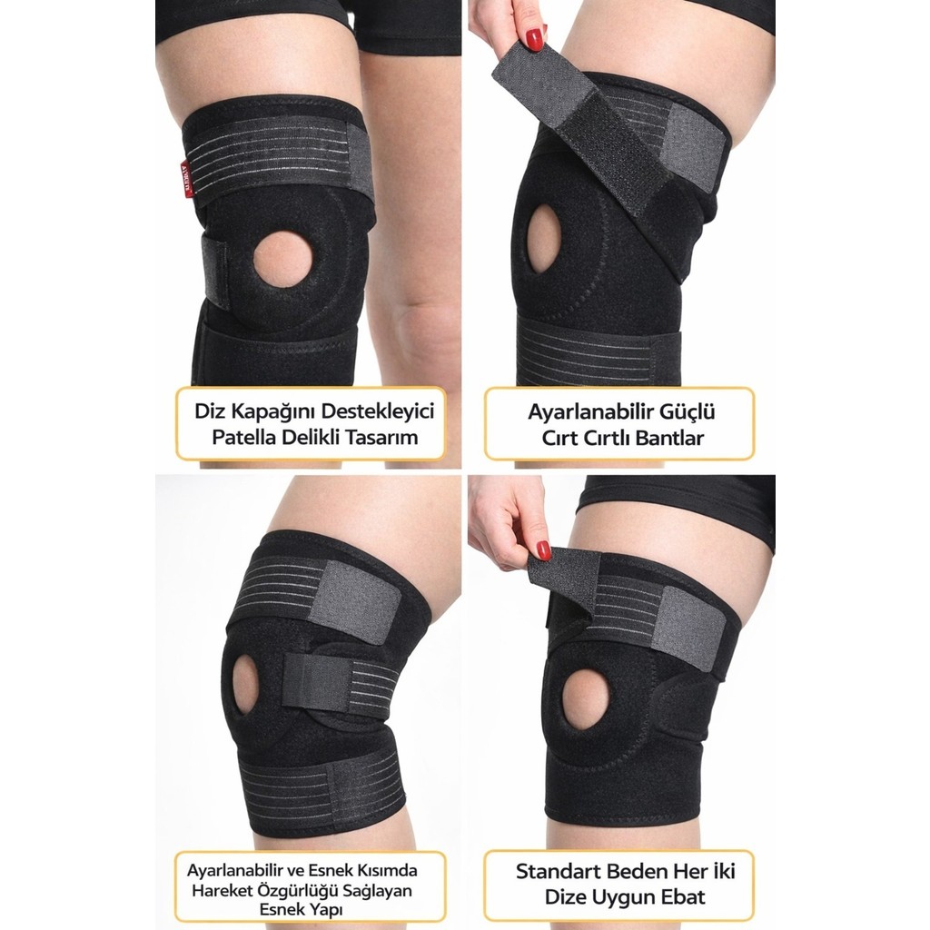 Aluslive ALUSLİVE PATELLA DESTEKLİ DİZLİK SAĞ VE SOL KULLANILABİLİR STANDART BEDEN Diğer Fiyatı