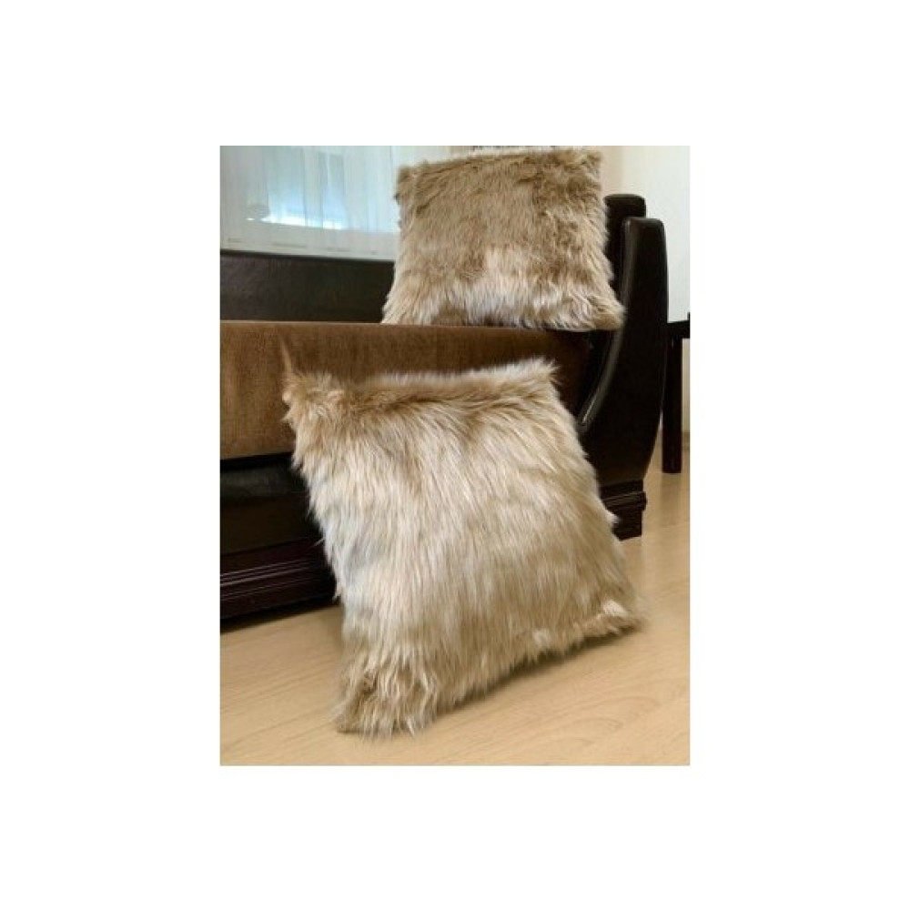Alveno Peluş Yastık Kılıfı - 43 x 43 cm - Deve Tüyü Kırlent / Mobilya Yastığı Fiyatı