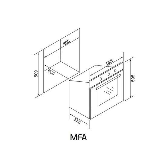 Alveus MFA 604MBL Siyah Ankastre Fırın