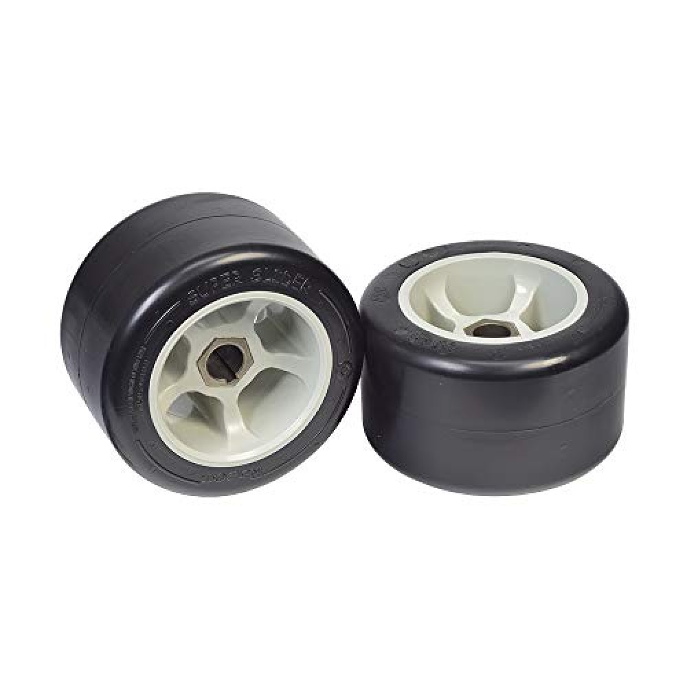 AlveyTech Super Slider POM Rear Wheels for the Razor Ground Force Drifter and GFD Fury Go-Karts - Replacement Parts for Electric Drifting Kart, Solid Drift Tires, Left and Right Tire and Wheel Set
