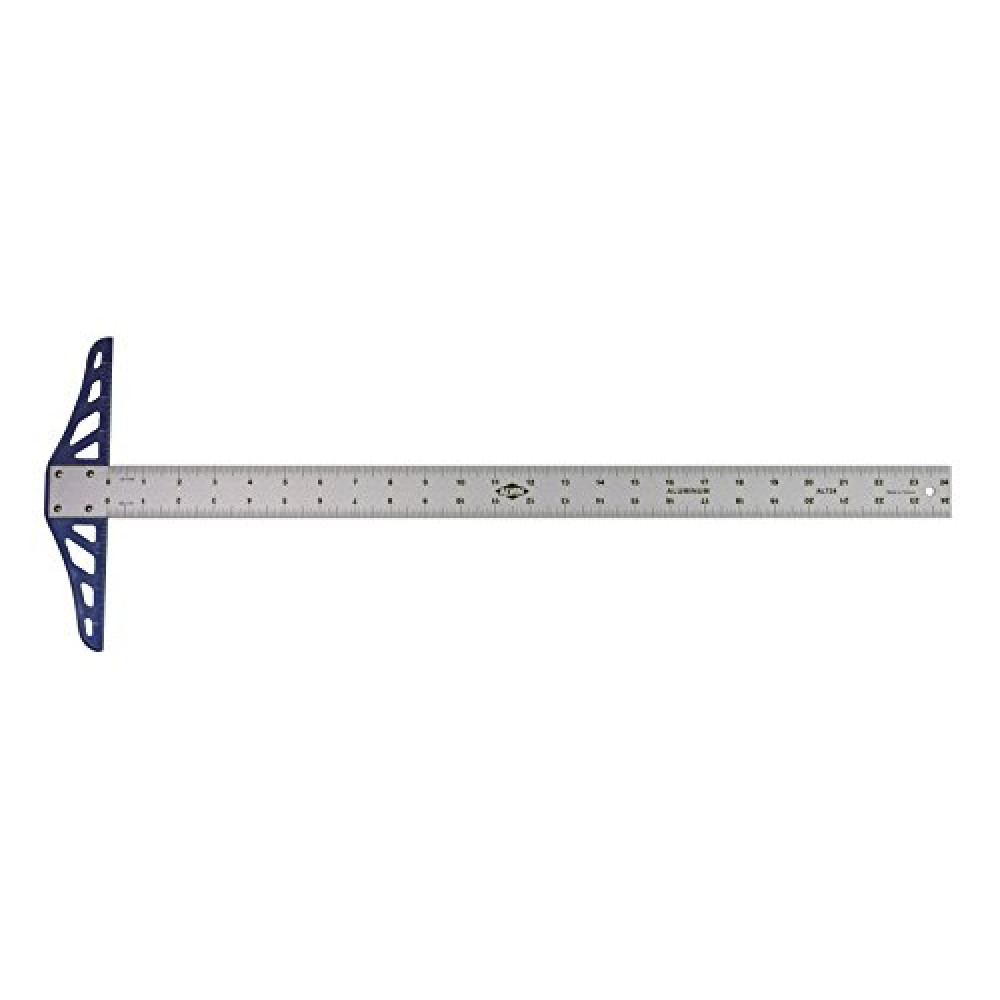 ALVIN ALT24 Aluminum Graduated T-Square, Drawing and Design Tool for Students and Professionals, Great for Carpentry, Drafting, Architecture, Engineering, and Art - 24 Inches