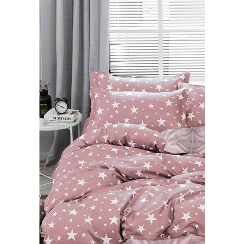 Always Ranforce Tek Kişilik Nevresim Seti - 160 x 220 cm - Beyaz - Pembe Nevresim Takımı Fiyatı