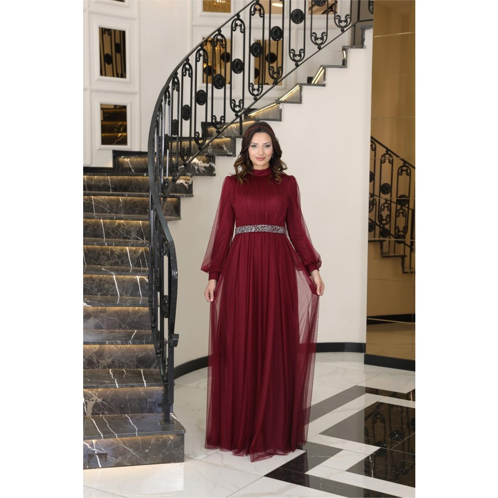 Alya Abiye Bordo FVM206 Giyim & İç Giyim Fiyatı