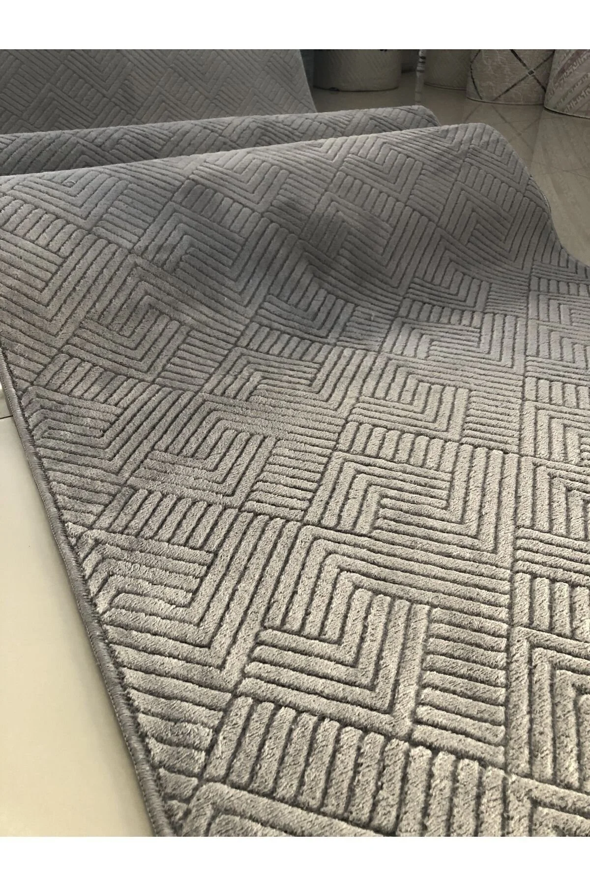 Alya Home Kaymaz Tabanlı Elit Bukle Kesme Salon Koridor Mutfak Halı Gri Yolluk 200 x 475 Beden Yolluk Fiyatı