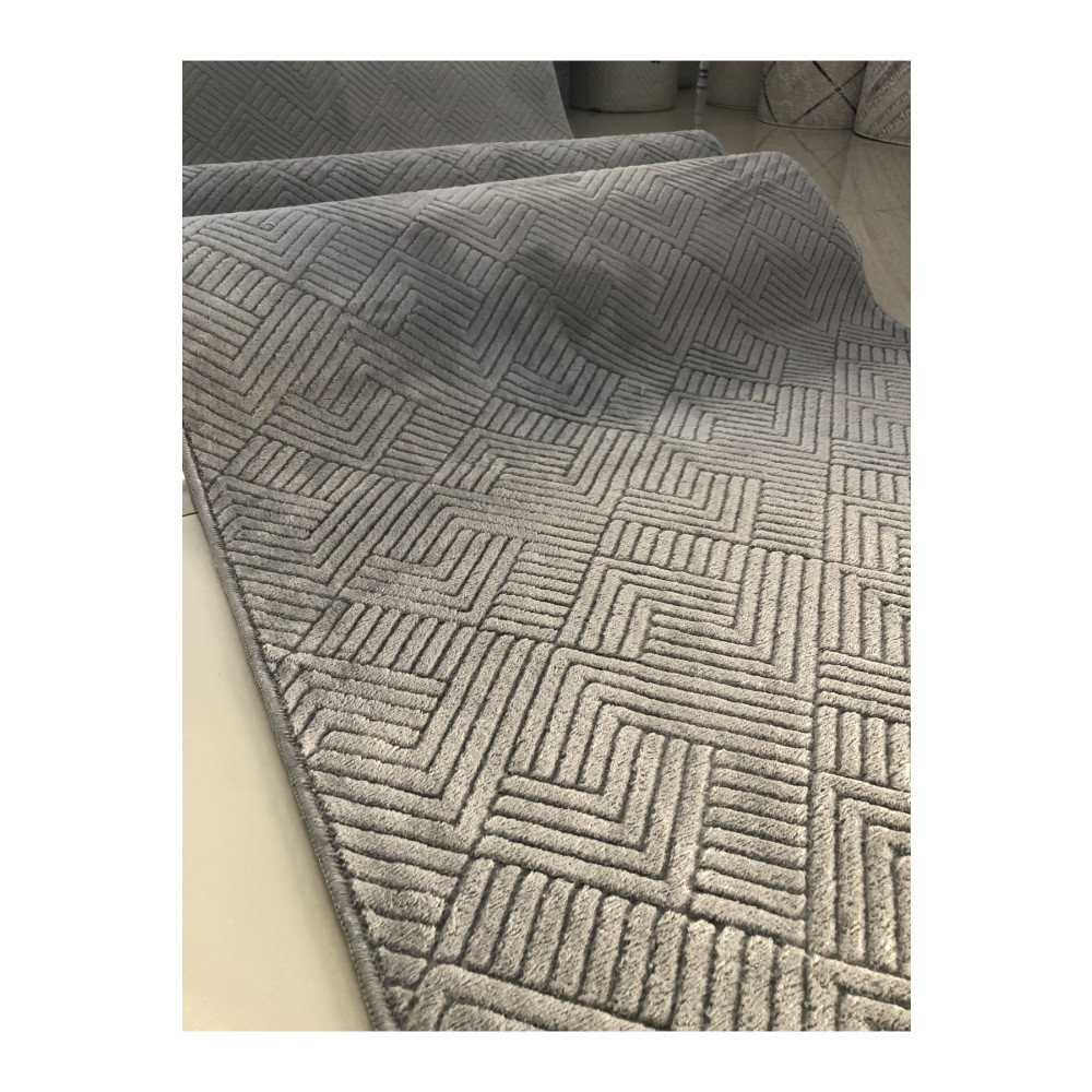 Alya Home Kaymaz Tabanlı Elit Bukle Kesme Salon Koridor Mutfak Halı Gri Yolluk 50 x 80 Beden Yolluk Fiyatı
