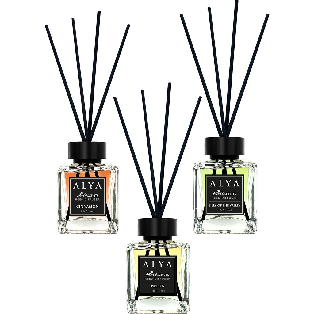 Alya Nature's Scents Bambu Çubuklu Oda Kokusu Lilly Of The Valley - Cinnamon - Melon 100 ml x 3 Adet Diğer Fiyatı