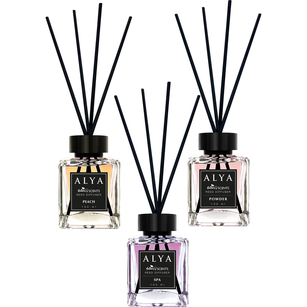 Alya Nature's Scents Bambu Çubuklu Oda Kokusu Spa & Powder & Peach 100 ml x 3 Adet Diğer Fiyatı