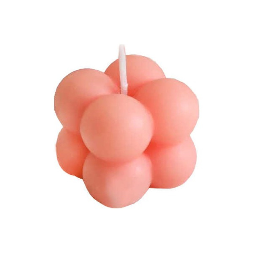 Alya Süs Mum Bubble Makaron Pembe 3,5x3,5 cm 1 Adet - Beyaz Dekoratif Mum Fiyatı