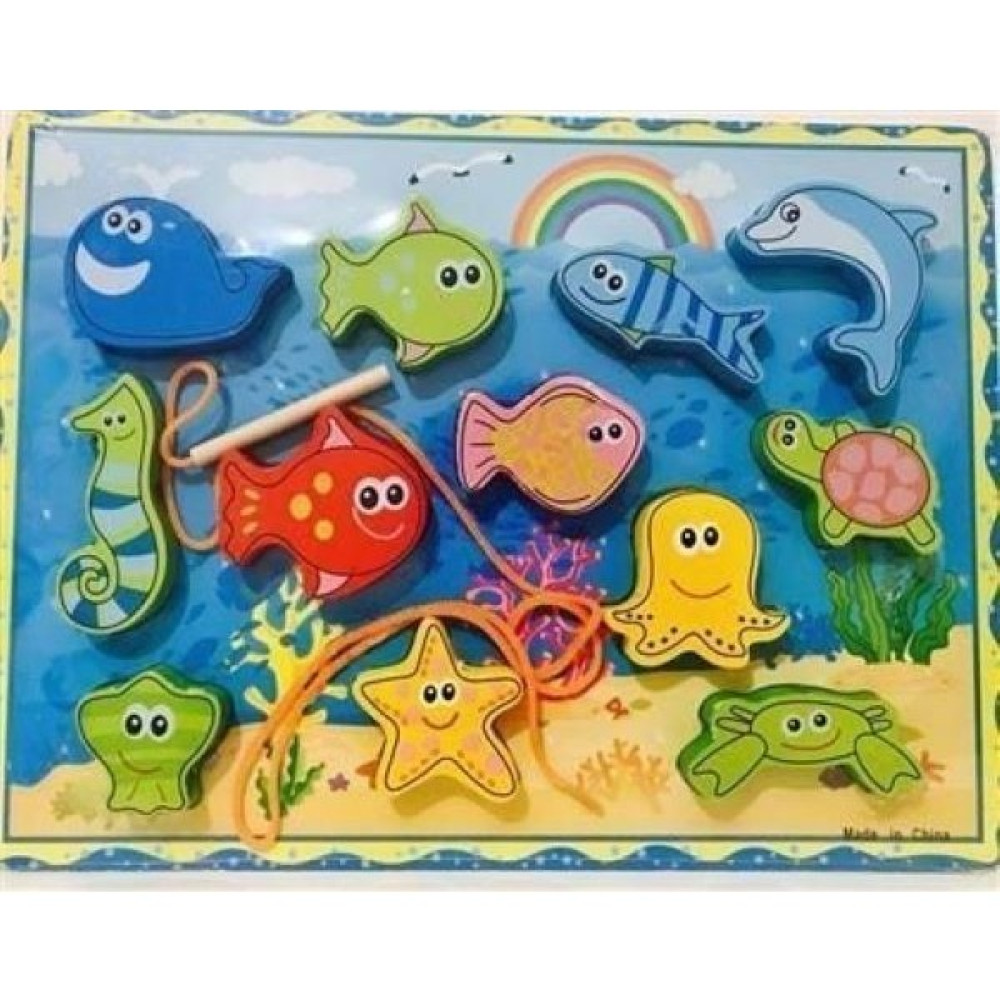 Alya Toys Ahşap 3D Balık İpe Dizme Bebek Oyuncakları Fiyatı