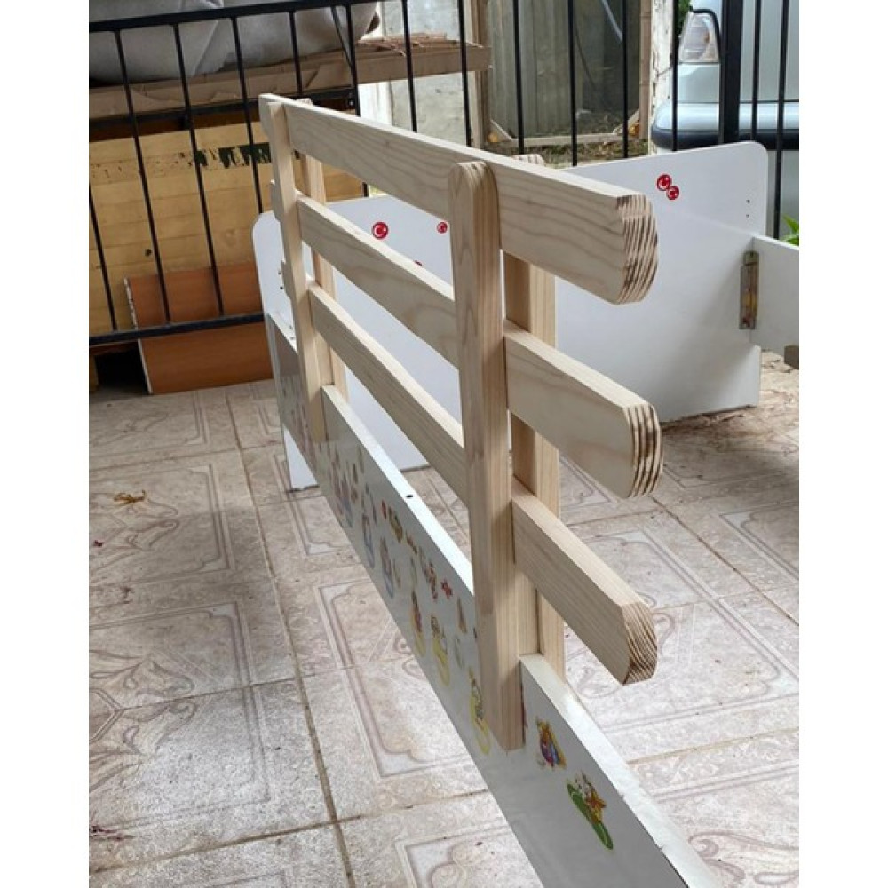 Alyones Ahşap Bebek Çocuk Yatak Koruma Bariyeri Korkuluk Beşik Korkuluğu 120X45 - 45 x 120 cm Bebek Yatak Bariyeri Fiyatı