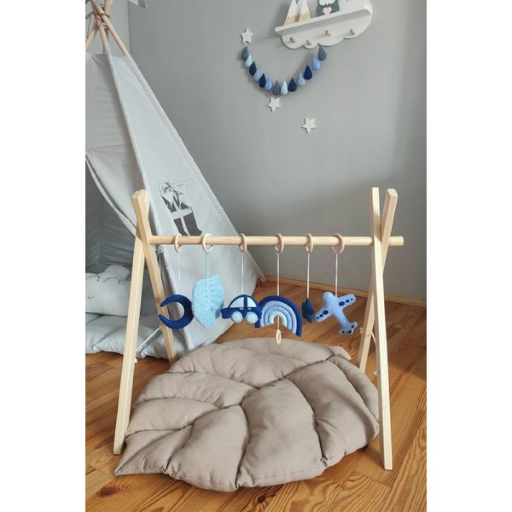 Alyones Boho Baby Oyun Salonu Oyuncakları, Baby Gym (Renksiz, Ham) - Antrasit Beşik Fiyatı