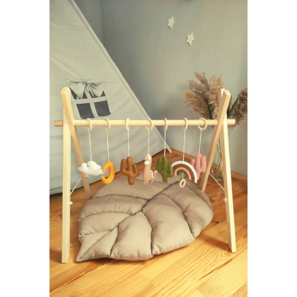Alyones Boho Baby Oyun Salonu Oyuncakları, Baby Gym (Renksiz, Ham) - Antrasit - Gri Beşik Fiyatı