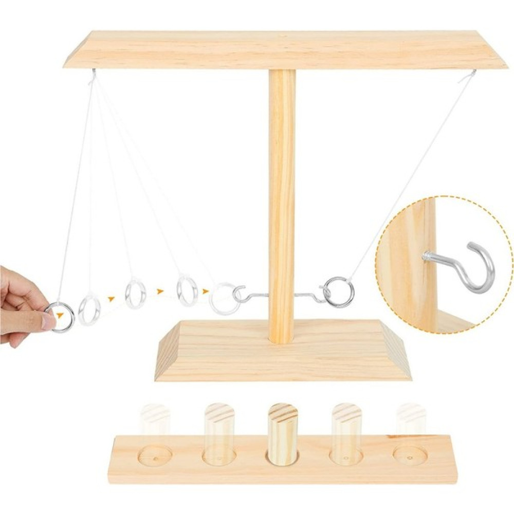 Alyones Hook And Ring Game, Yüzük Atma Oyunu, Kanca ve Yüzük Oyunu (Doğal) - Renkli Bebek Oyuncakları Fiyatı