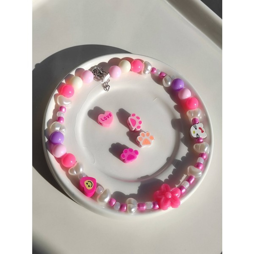 Amabel Jewelerys Hello Kitty ve Kalp Figürlü Kedi Köpek Kolyesi Oto Boyaları Fiyatı