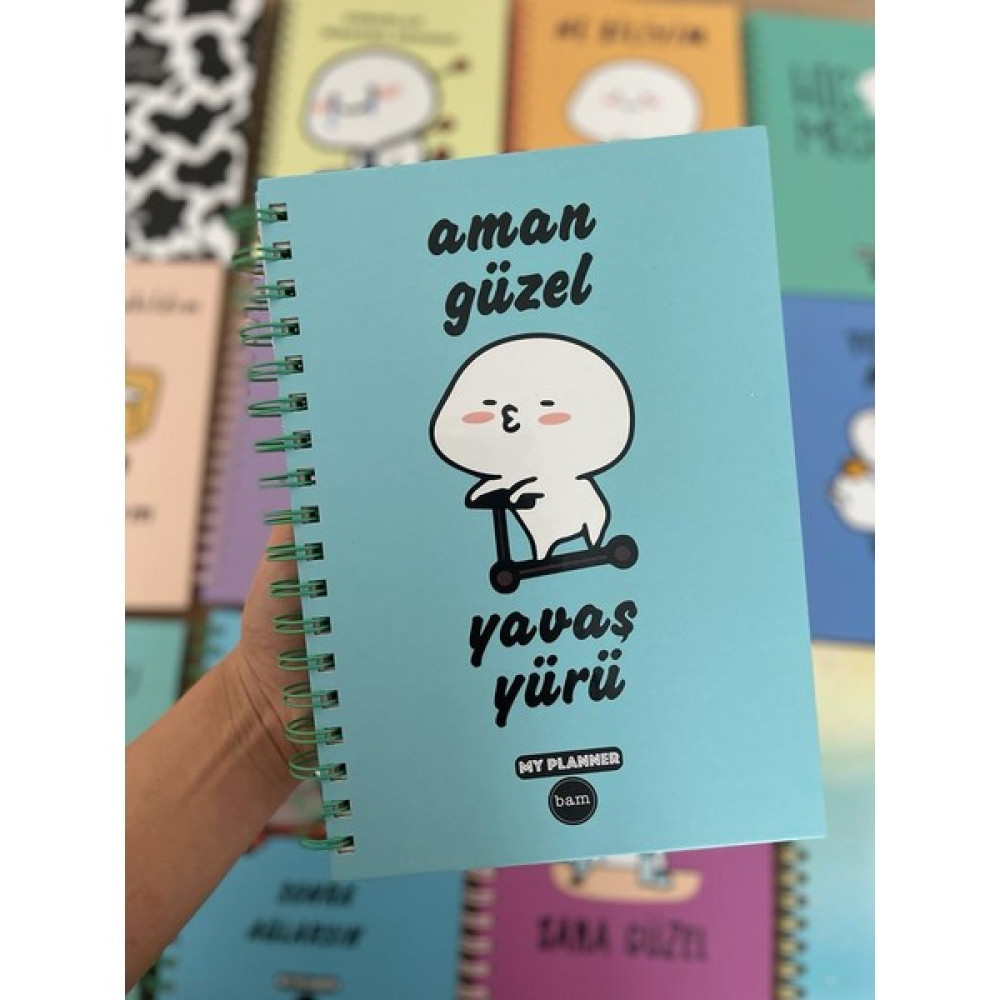 Aman Güzel Yavaş Yürü Konuşan Ajanda Planlayıcı Defter Akademik Ajanda Ajanda Fiyatı