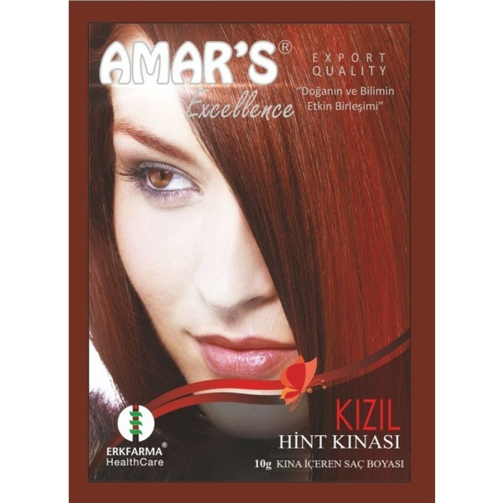Amar's Kına İçeren Saç Boyası Kızıl Renk 10 gr - 1 Adet Saç Boyası Fiyatı